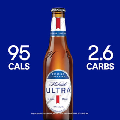 Michelob ULTRA Superior Light American Lager Beer in Bottles - 15 - 16 Fl. Oz. - Image 4