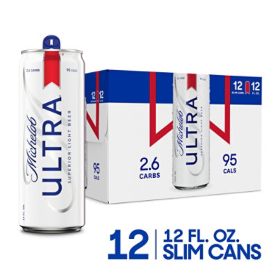 Michelob Ultra Beer Superior Light Slimcan - 12-12 Fl. Oz.