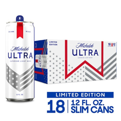 Michelob ULTRA Superior Light American Lager Beer in Cans - 18 - 12 Fl. Oz. - Image 1