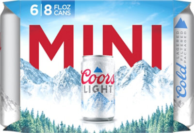 Coors Light Beer Lager 4.2% ABV Can - 6-8 Fl. Oz. Tom Thumb