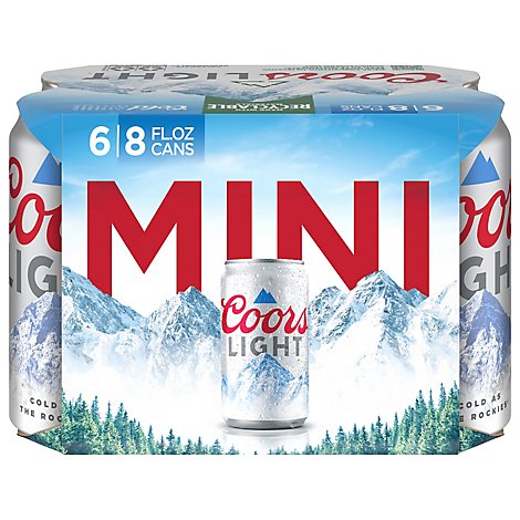 Coors Light Beer Lager 4.2% ABV In Can - 6-8 Fl. Oz.