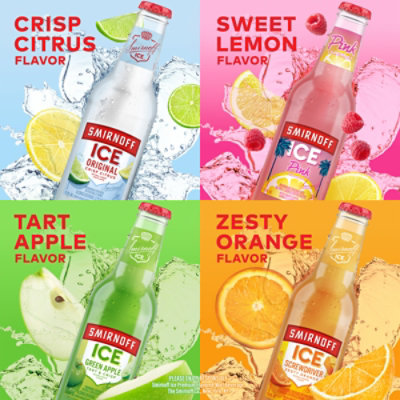 Smirnoff Ice Party Pack Variety Malt Beverage 4.5% ABV Bottles - 12-11.2 Oz