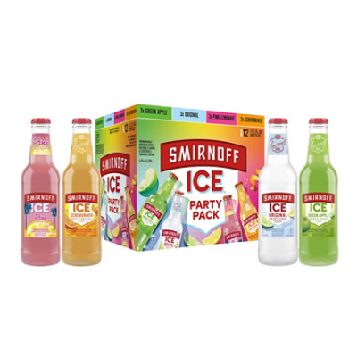 Smirnoff Ice Party Pack Variety Malt Beverage 4.5% ABV Bottles - 12-11.2 Oz - Image 1