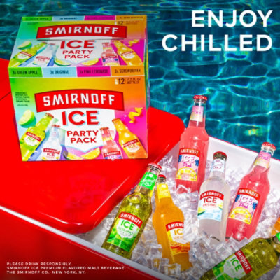Smirnoff Ice Party Pack Variety Malt Beverage 4.5% ABV Bottles - 12-11.2 Oz - Image 4