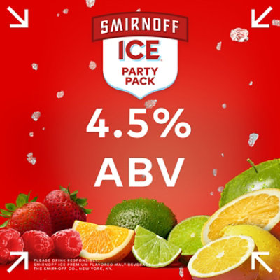 Smirnoff Ice Party Pack Variety Malt Beverage 4.5% ABV Bottles - 12-11.2 Oz - Image 3