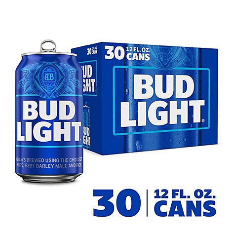 Bud Light Beer Cans - 30-12 Fl. Oz.
