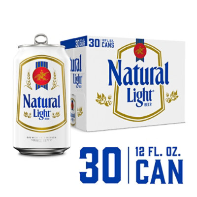 Natural Light Beer Cans - 30-12 Fl. Oz.