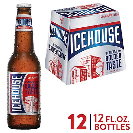 Icehouse Beer American Style Ice Lager 5.5% ABV Bottles - 12-12 Fl. Oz. - Image 1
