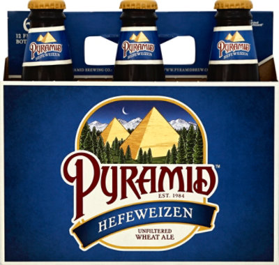 Pyramid Beer Ale Refreshingly Unfiltered Hefeweizen In Bottles 5.2% ABV - 6-12 Fl. Oz. - Image 2