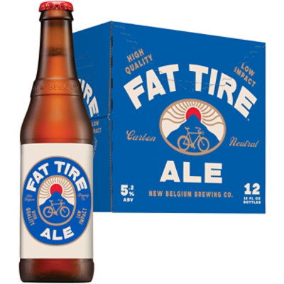 New Belgium Brewing Fat Tire Ale Beer 5.2% ABV Bottles - 12-12 Fl. Oz. - Image 1