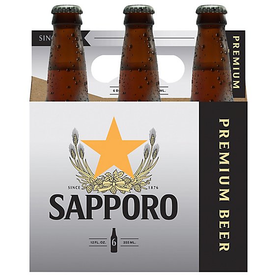Sapporo Draft Beer Bottles - 6-12 Fl. Oz.