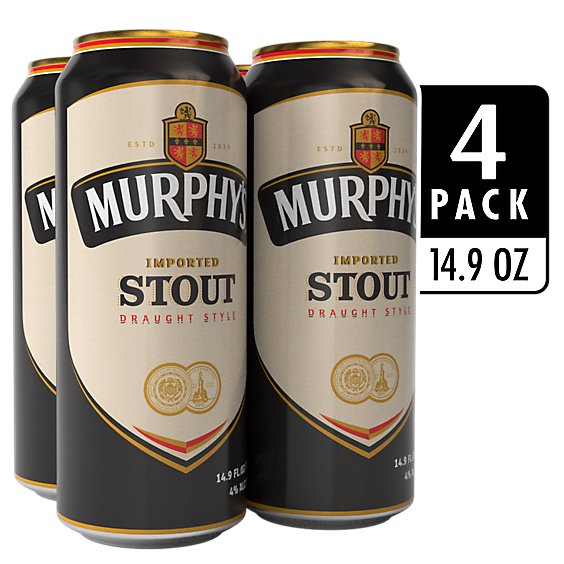 Murphy's Stout Beer Cans - 4-14.9 Fl. Oz.