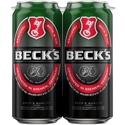 Beck's Beer Cans - 4-16 Fl. Oz. - Image 1