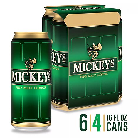 Mickeys Beer American Style Malt Liquor 5.6% ABV Can - 24 Fl. Oz.