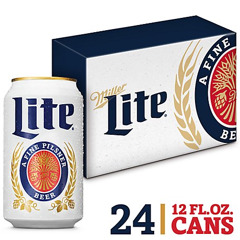 Miller Lite Beer American Style Light Lager 4.2% ABV Cans - 24-12 Fl. Oz.