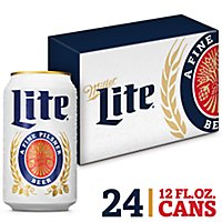 Miller Lite Beer American Style Light Lager 4.2% ABV Cans - 24-12 Fl. Oz. - Image 1