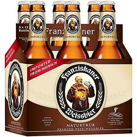 Spaten Franziskaner Weiss Beer Bottles - 6-12 Fl. Oz.