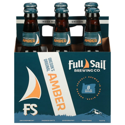 Full Sail Amber Ale Beer Bottles - 6-12 Fl. Oz.