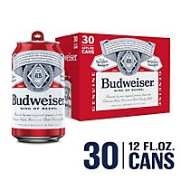 Budweiser Beer In Cans - 30-12 Fl. Oz. - Image 1