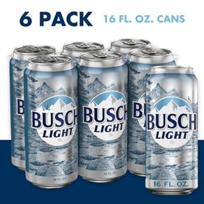 Busch Light American Lager Beer in Cans -  6 - 16 Fl. Oz. - Image 2