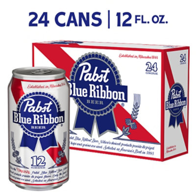 Pabst Blue Ribbon Beer Lager Cans - 24-12 Fl. Oz. - Image 2
