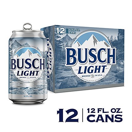 Busch Light Beer Cans - 12-12 Fl. Oz. - Image 1