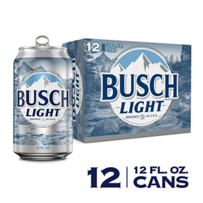 Busch Light Beer Cans - 12-12 Fl. Oz.