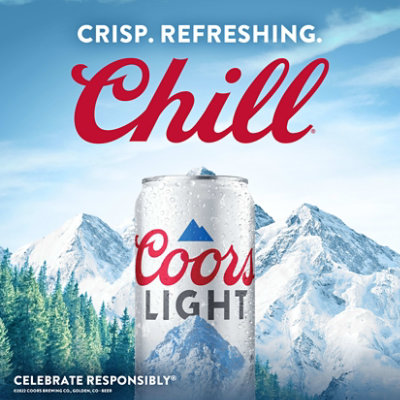 Coors Light American Style Light Lager Beer 4.2% ABV Can - 24 Fl. Oz. - Image 2