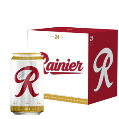 Rainier Beer Lager Cans - 24-12 Fl. Oz.