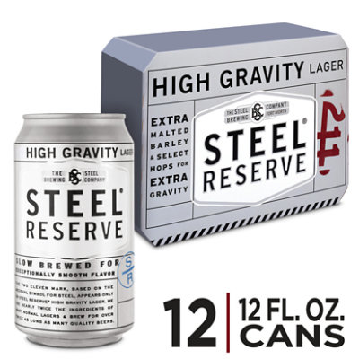 Steel Reserve High Gravity American Style Specialty Lager Beer 8.1% ABV Cans - 12-12 Fl. Oz. - Image 1