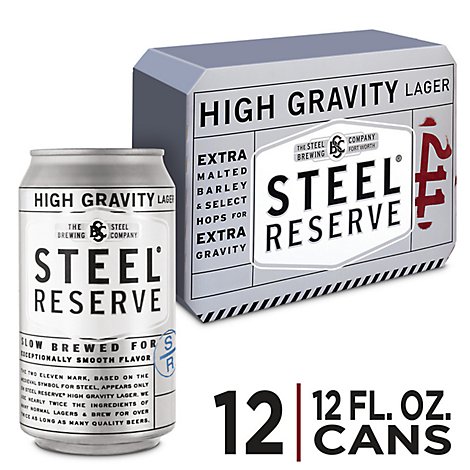 Steel Reserve High Gravity Beer American Style Specialty Lager 8.1% ABV Cans - 12-12 Fl. Oz.