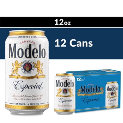 Modelo Especial Mexican Lager Beer Cans 4.4% ABV Multipack - 12-12 Fl. Oz. - Image 1