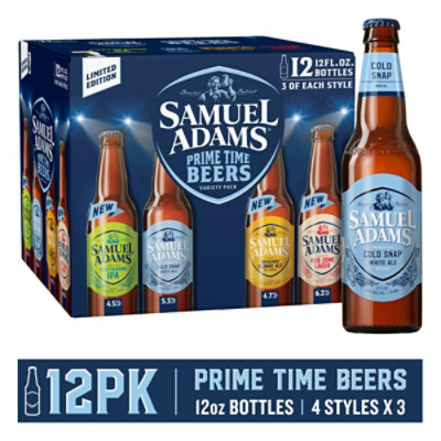 Samuel Adams Prime Time Seasonal Variety Beer Bottles - 12-12 Fl. Oz.