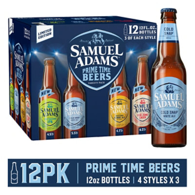 Samuel Adams Prime Time Seasonal Variety Beer Bottles - 12-12 Fl. Oz. - Image 1