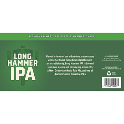 Redhook Long Hammer IPA Cans - 12-12 Fl. Oz. - Image 4