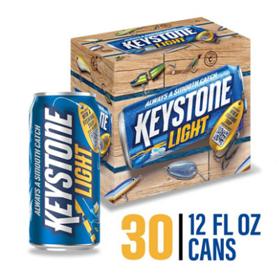 Keystone Light Beer American Lager 4.1% ABV Cans - 30-12 Oz