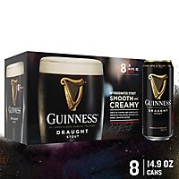 Guinness Draught Stout 4.1% ABV Beer Cans Multipack - 8-14.9 Oz - Image 1