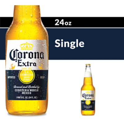 Corona Extra Lager Mexican Beer 4.6% ABV Bottle - 24 Fl. Oz. - Albertsons