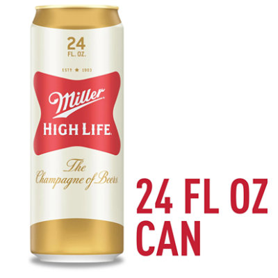 Miller High Life Beer American Style Lager 4.6% ABV Can - 24 Fl. Oz. - Image 1