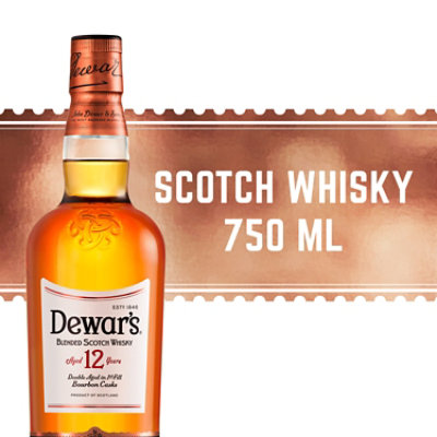 Dewar’s 12 Year Old Blended Scotch Whisky Bottle - 750 Ml