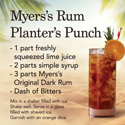 Myerss Rum 100% Fine Jamaican Original Dark 80 Proof - 1.75 Liter - Image 3