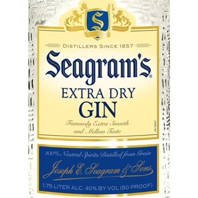 Seagrams Gin Extra Dry 80 Proof - 1.75 Liter - Image 2