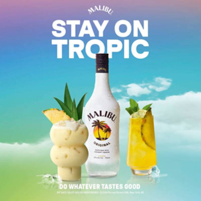 Malibu Rum Caribbean With Coconut Liqueur Original 42 Proof - 750 Ml - Image 4