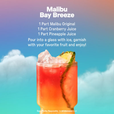 Malibu With Coconut Liqueur Flavored Caribbean Rum 42 Proof - 750 Ml - Image 2