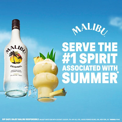 Malibu Rum Caribbean With Coconut Liqueur Original 42 Proof - 750 Ml - Image 2