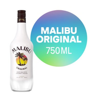 Malibu Rum Caribbean With Coconut Liqueur Original 42 Proof - 750 Ml