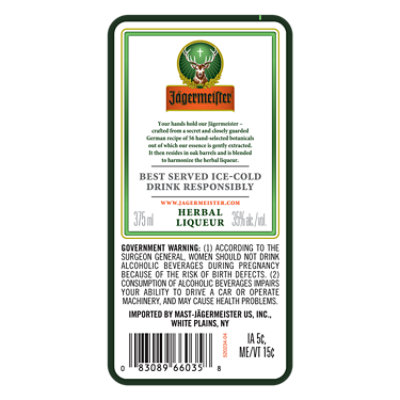 Jagermeister Herbal Liqueur - 375 Ml - Image 4