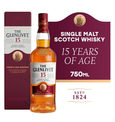 The Glenlivet 15 Year Old Single Malt Scotch Whisky - 750 Ml - Image 1