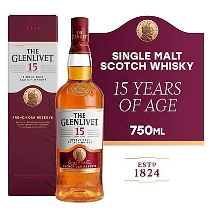 The Glenlivet 15 Year Old Single Malt Scotch Whisky - 750 Ml - Image 1