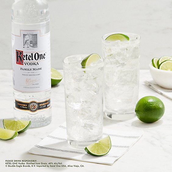 Ketel One Family Made Vodka Bottle with One Limited Edition Glass - 750 Ml
